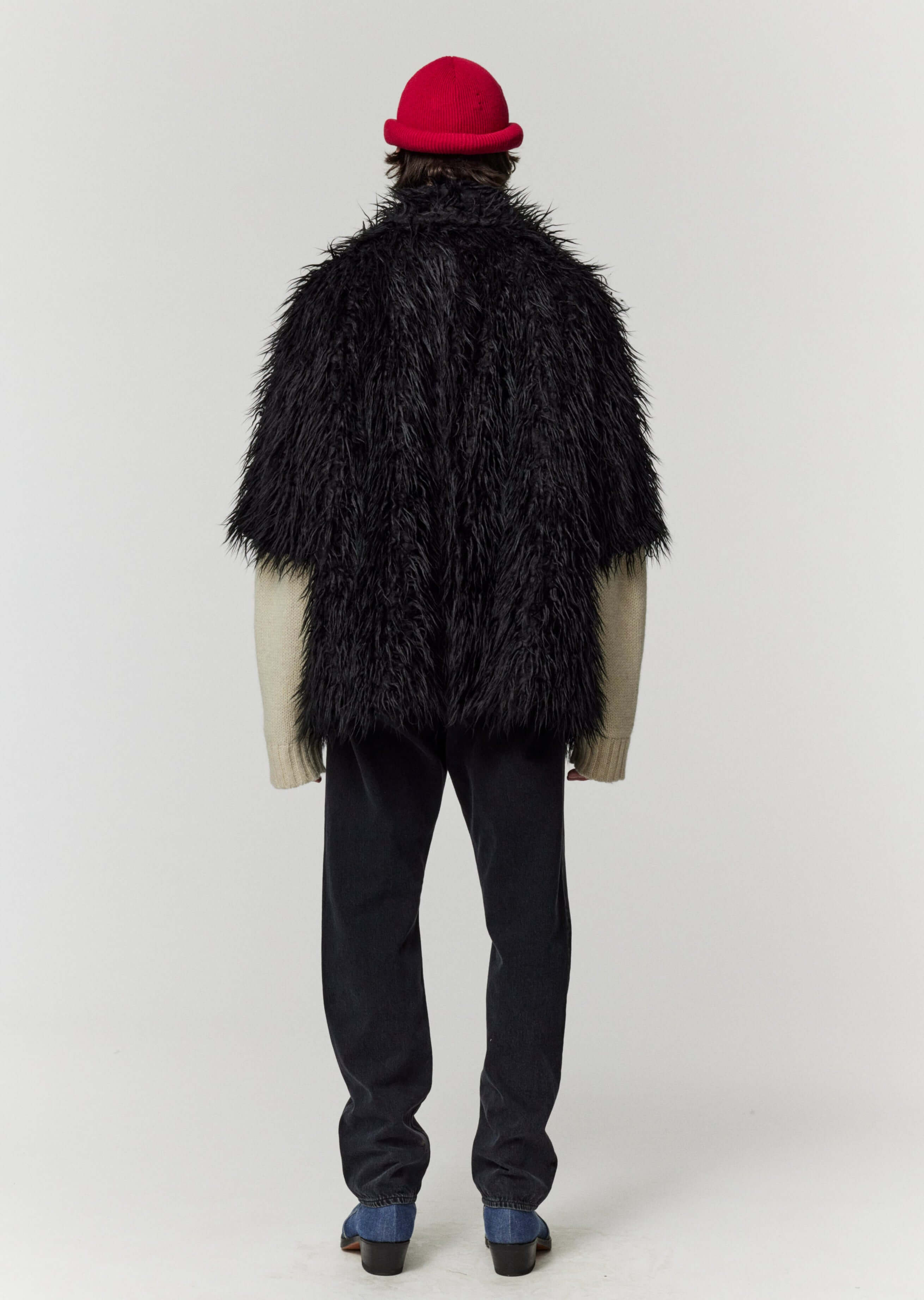 Cap Coat black pile Adnym Atelier