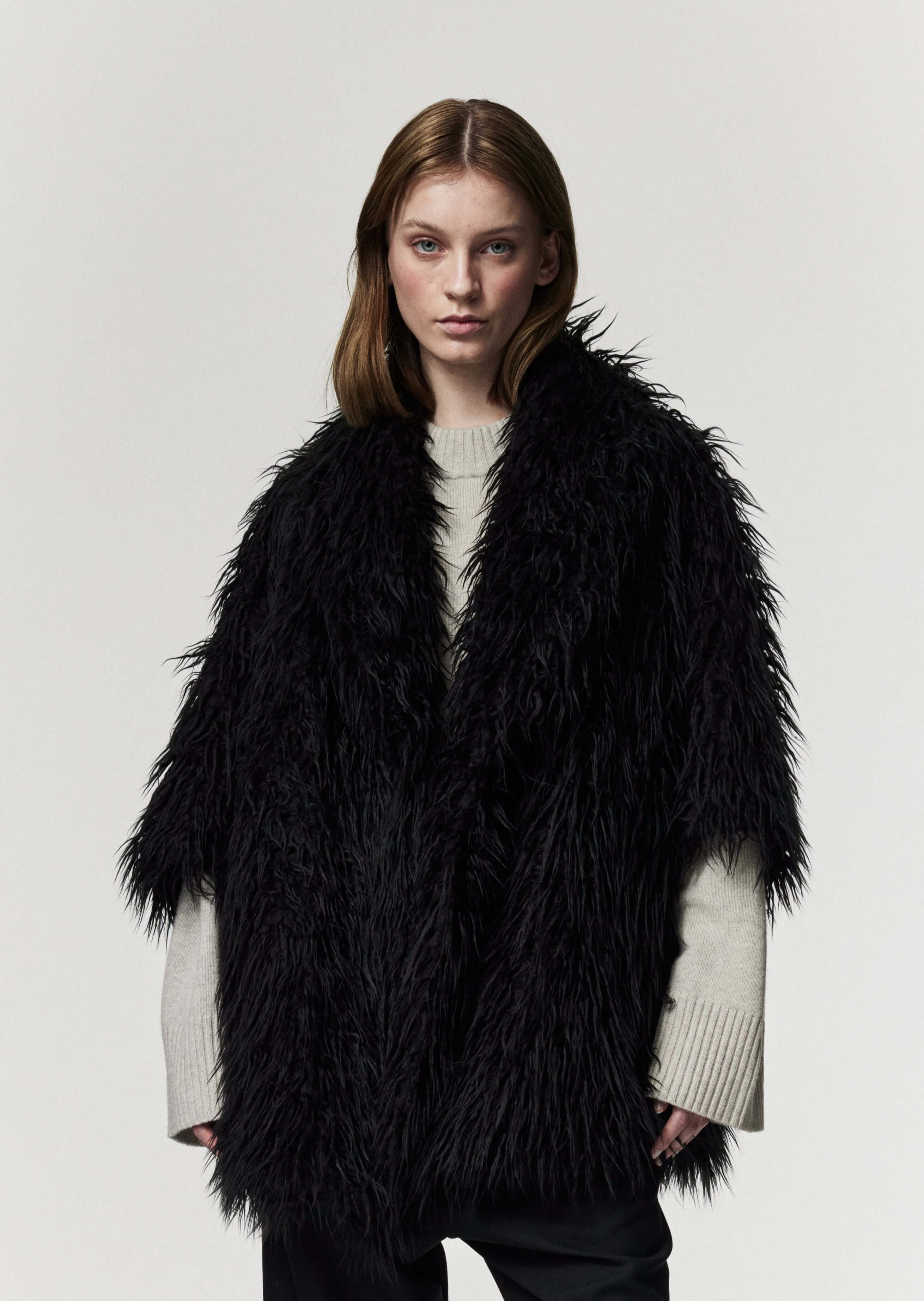 Cap Coat black pile Adnym Atelier