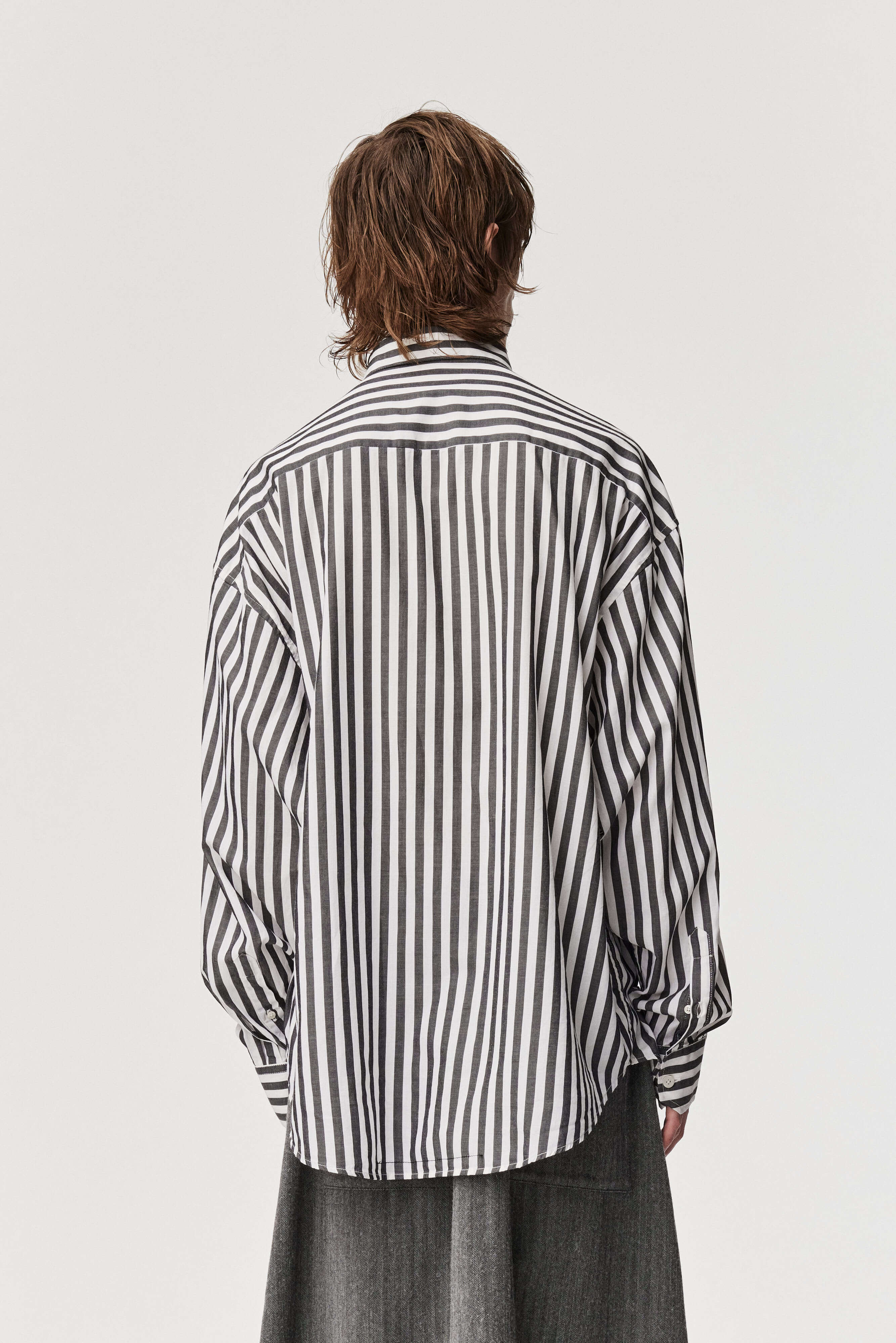 Adnym Atelier-Taq Shirt in Black Stripe