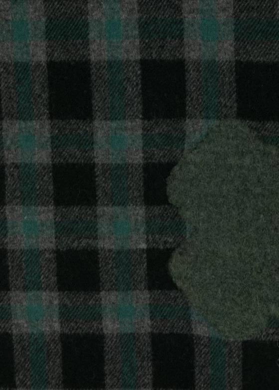 Henrik-Vibskov-Cross-Wool-Scarf-Olive-Grid-Cross