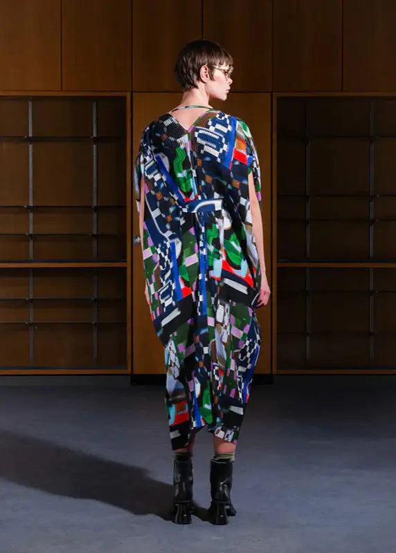 Henrik-Vibskov-Knight-Plisse-Kaftan-Kaleidoscope-Tetris