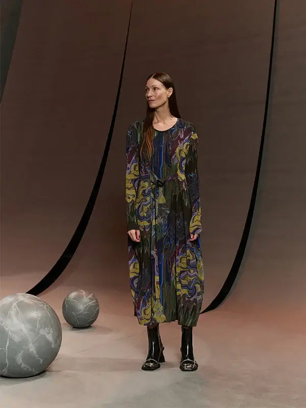 Henrik-Vibskov-O-Dress-Graphic-Slopes-Dark