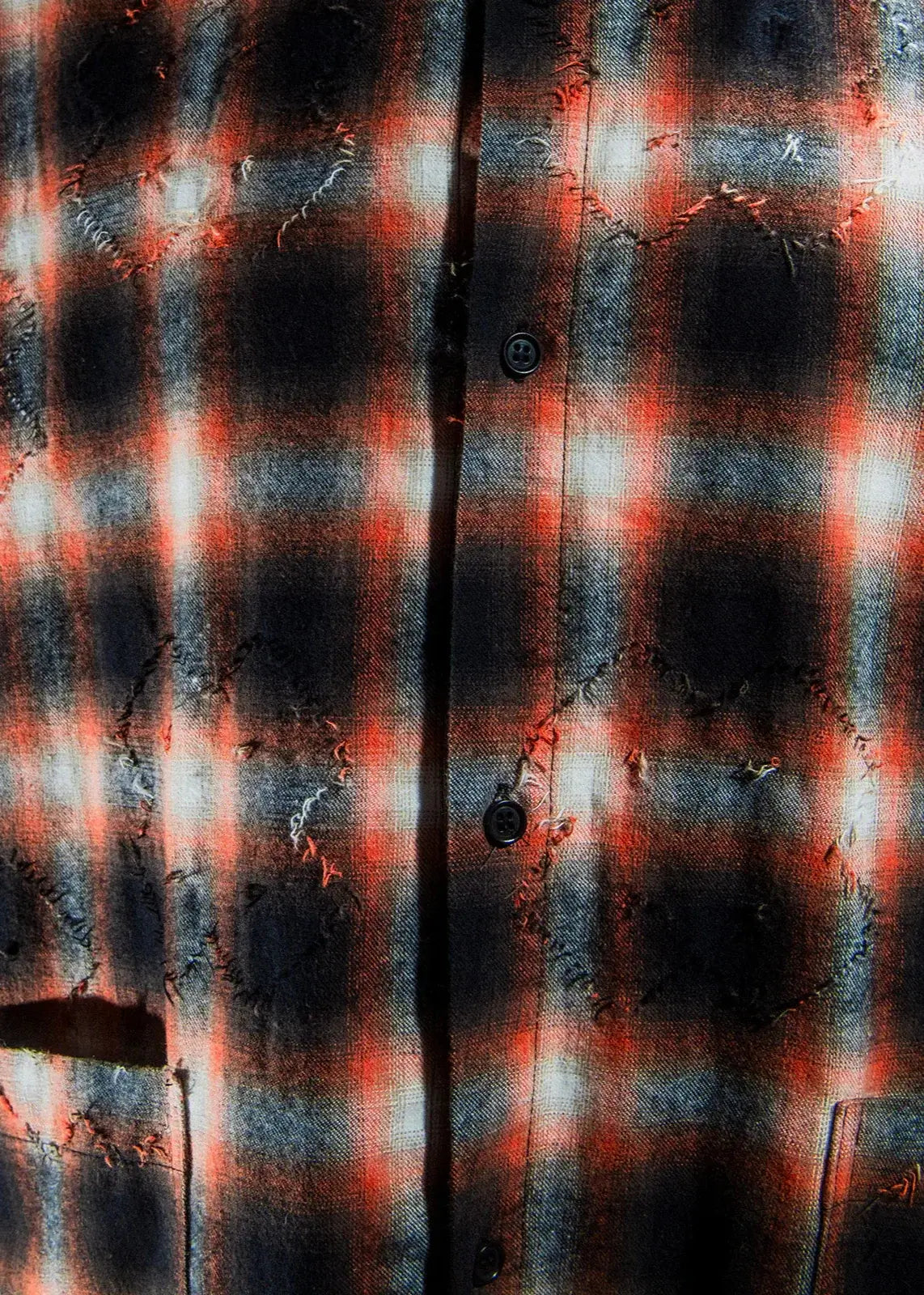 Henrik Vibskov-Big Shirt in Black Red Punch Checks