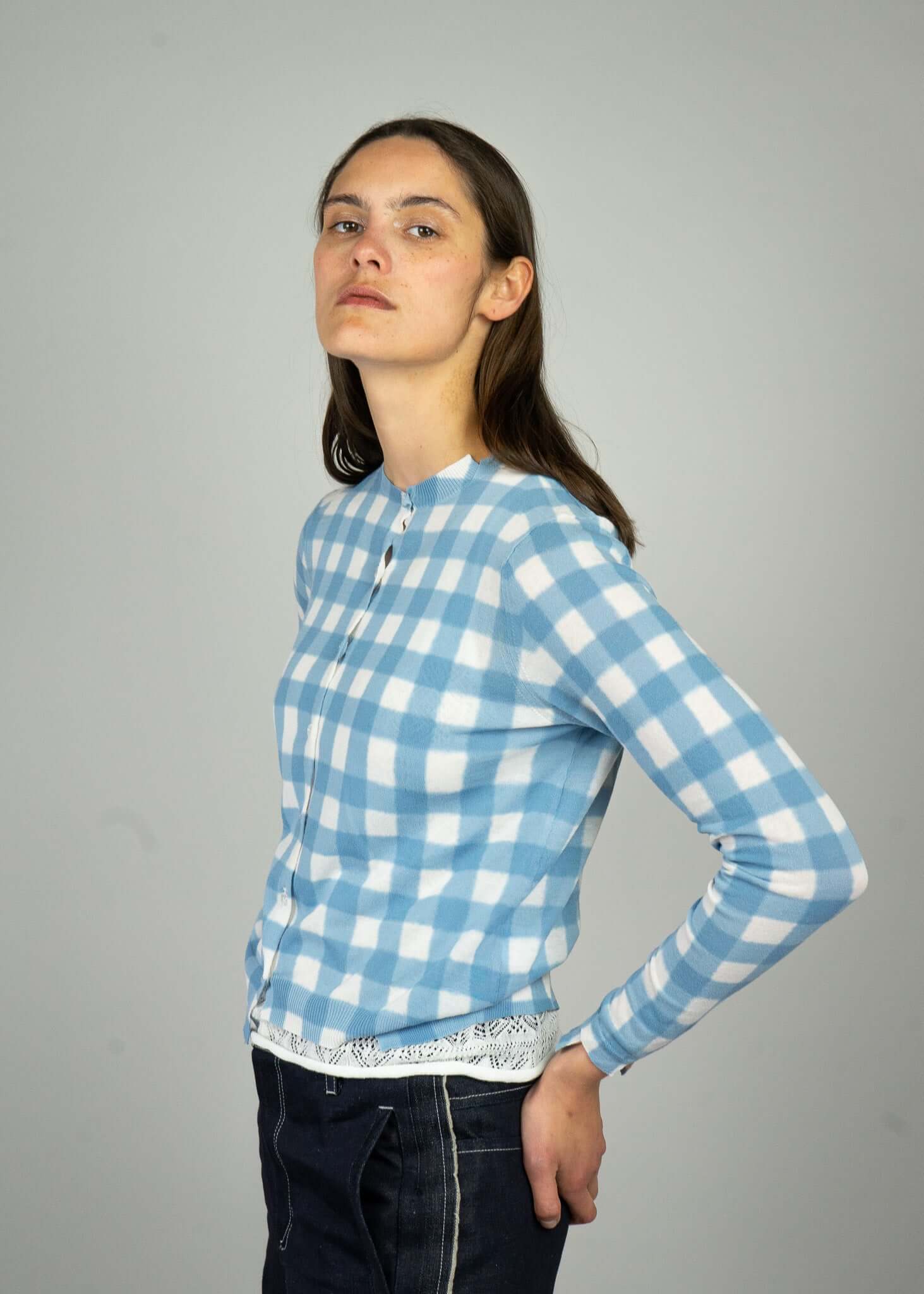 Knit Cardigan FC392C Blue Antipast