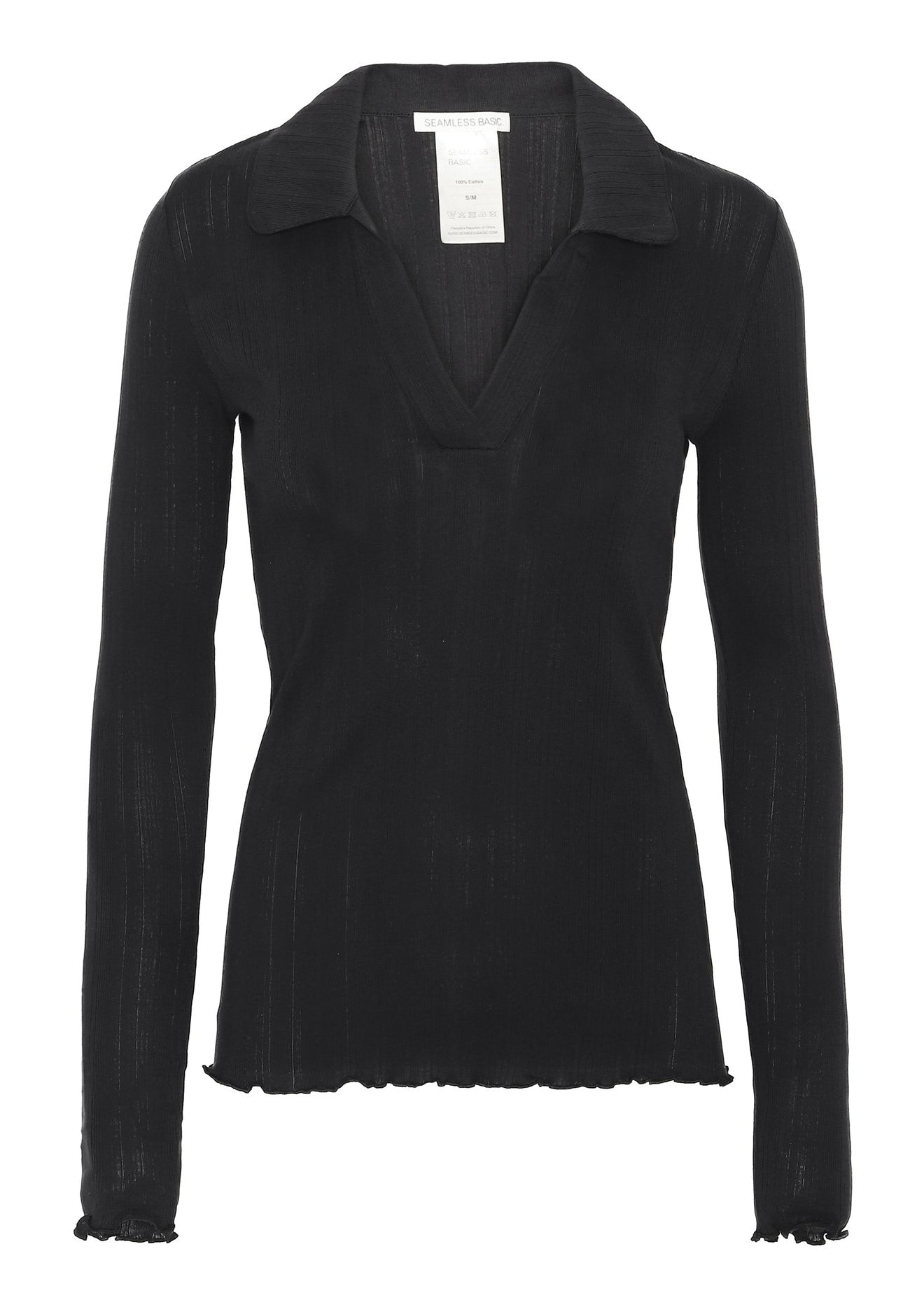 Long Sleeve Mellow Polo Seamless Basic