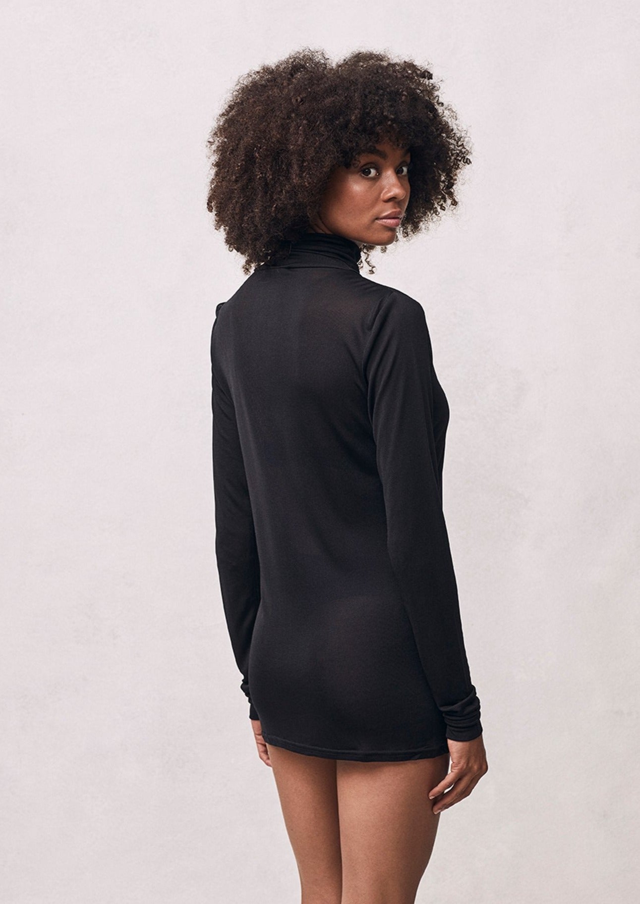 Sheer Roll Neck Seamless Basic