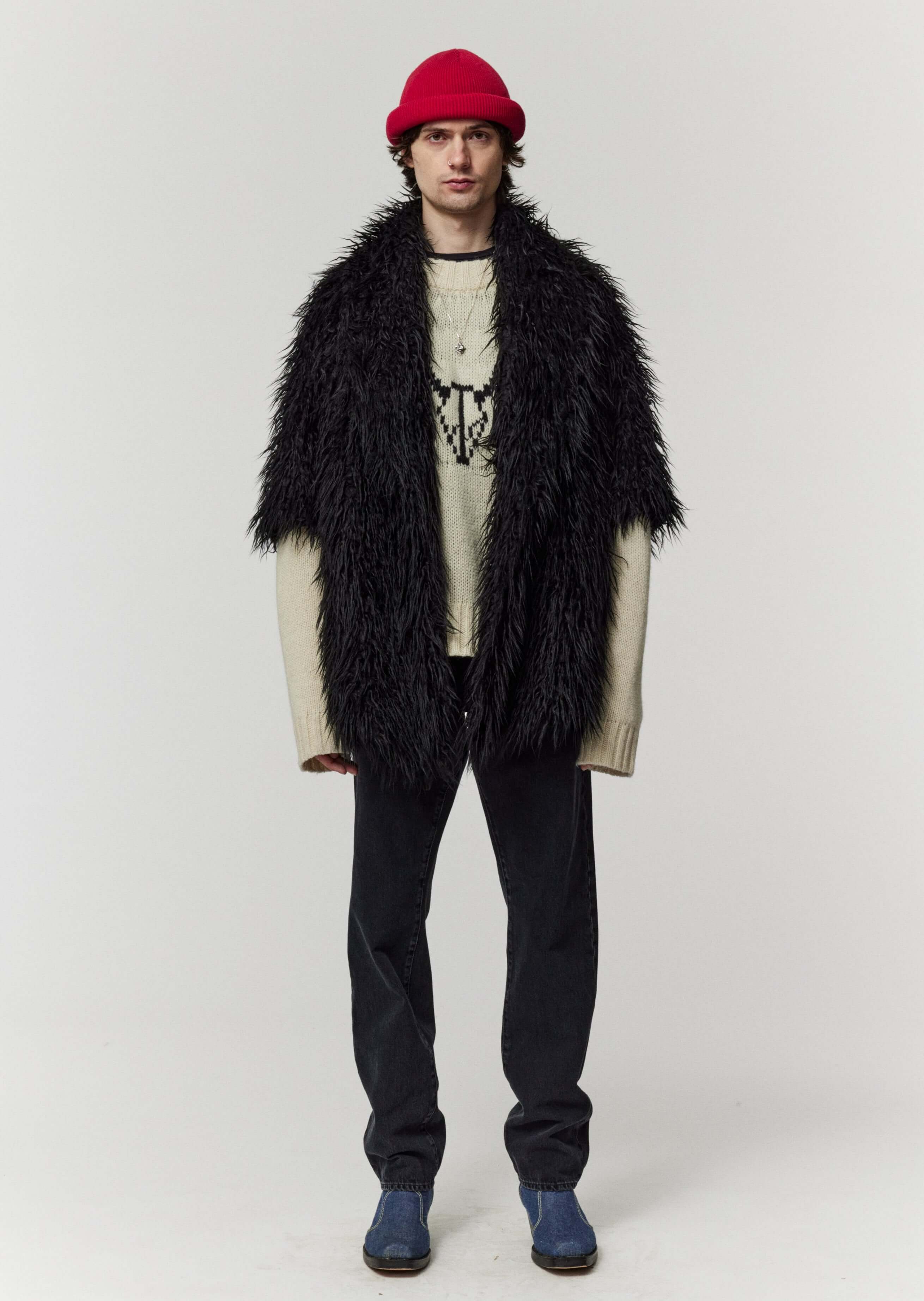 Cap Coat  black pile Adnym Atelier