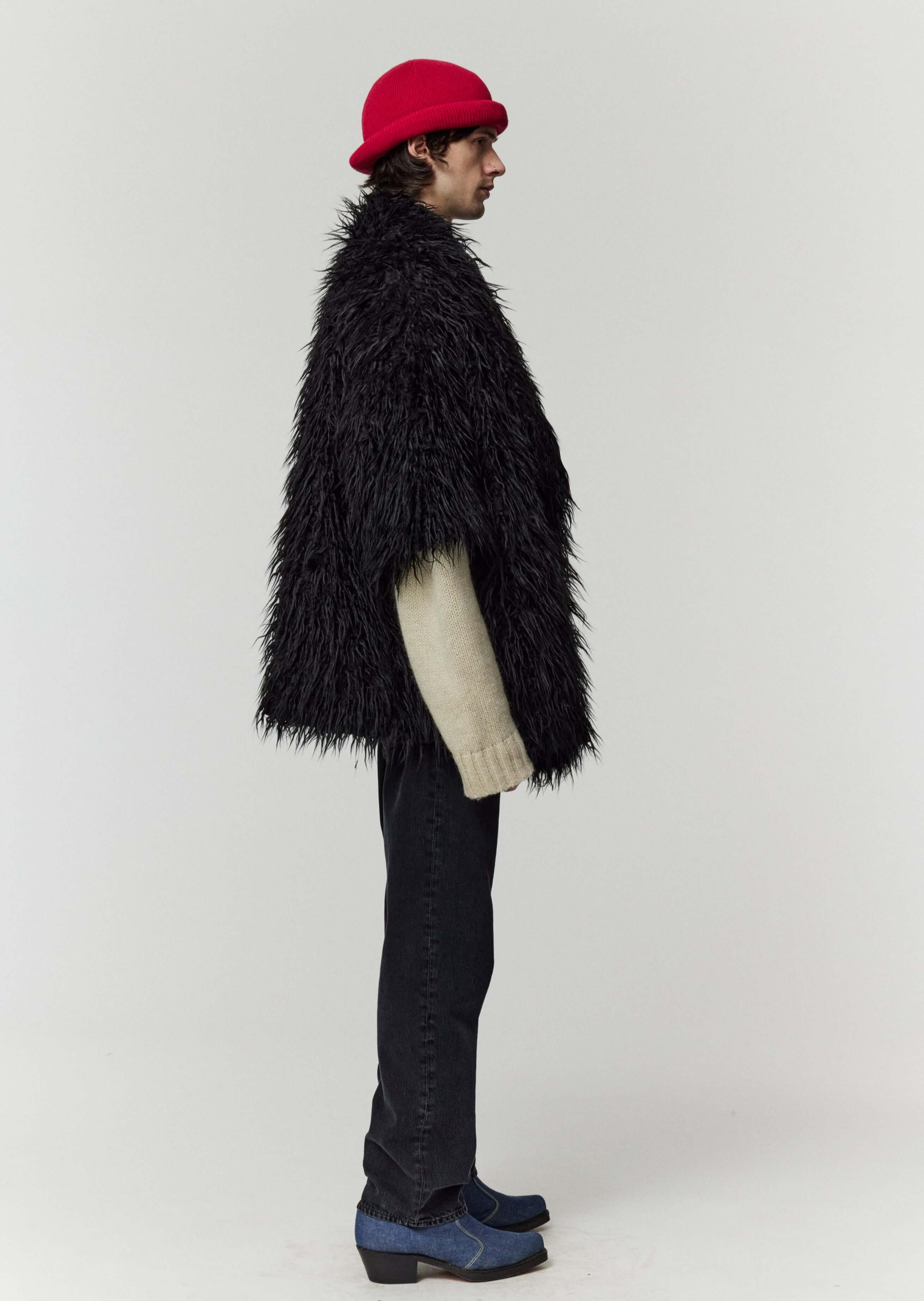 Cap Coat  black pile Adnym Atelier