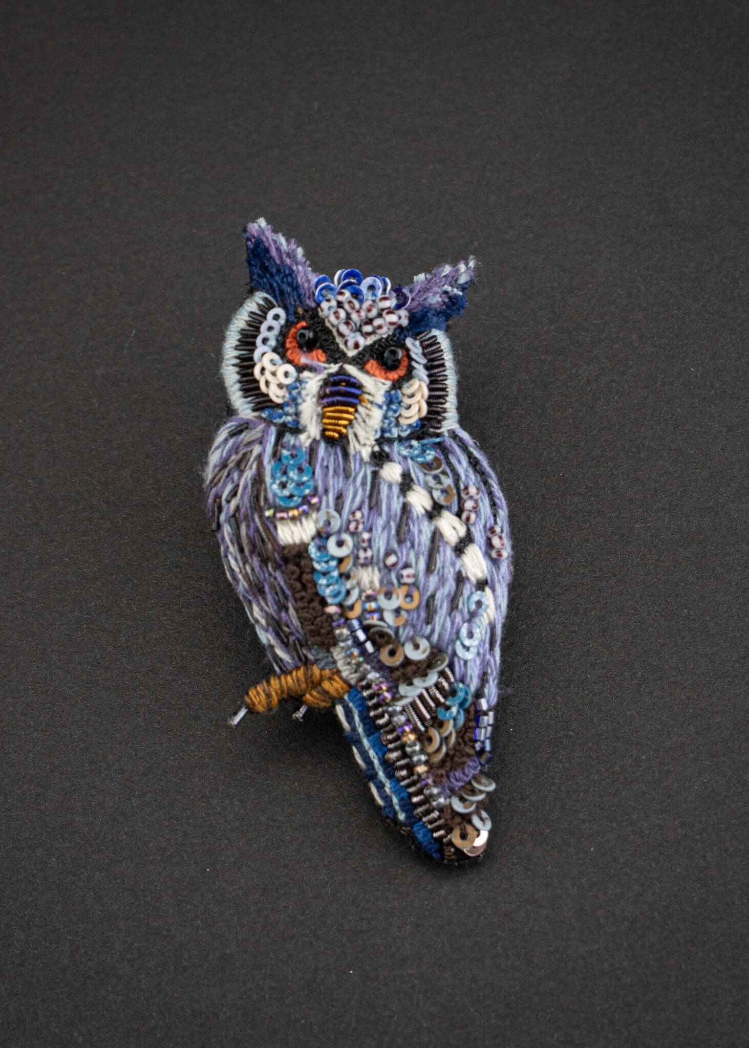 Trovelore-Southern White Faced Owl Brooch Pin