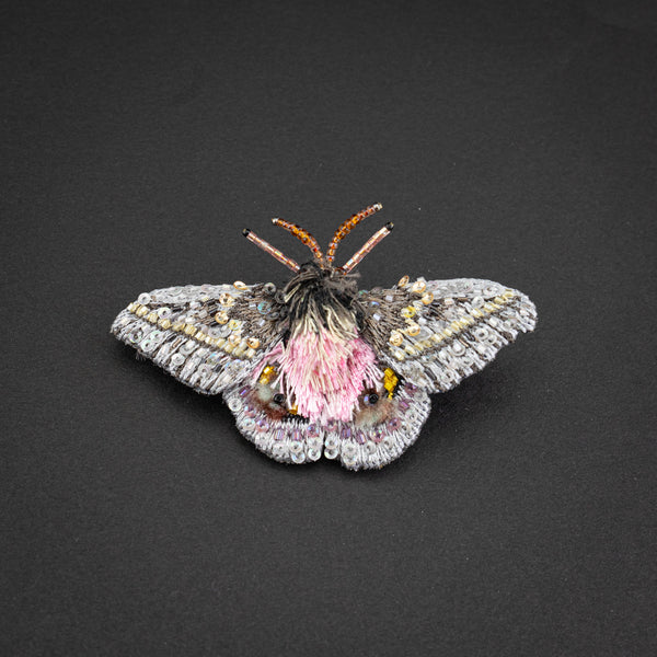 Trovelore-Pink Eyed Silkmoth Brooch Pin