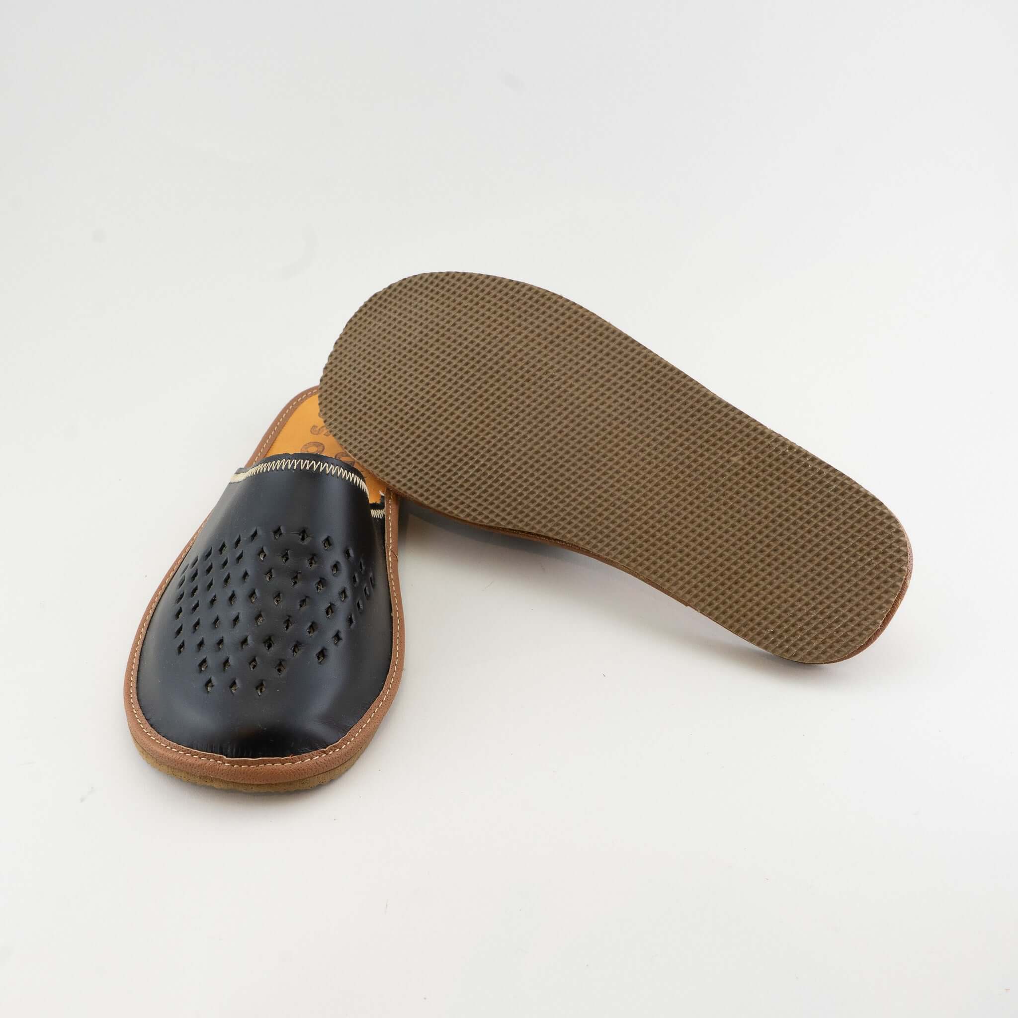 Diamond Slide in Black-Rosa Mosa