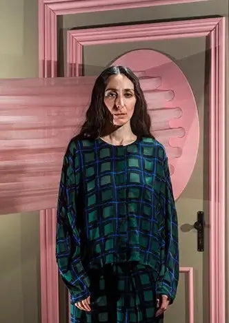 Henrik-Vibskov-Dimness-Blouse-Dark-Burn-Out-Grid