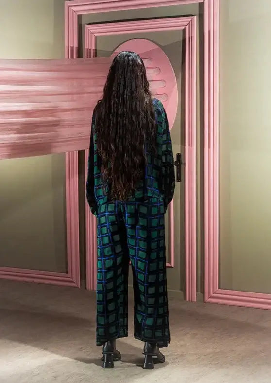 Henrik-Vibskov-Dimness-Blouse-Dark-Burn-Out-Grid