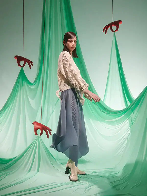 Henrik-Vibskov-Wrist-Plisse-Skirt-Stone-Blue