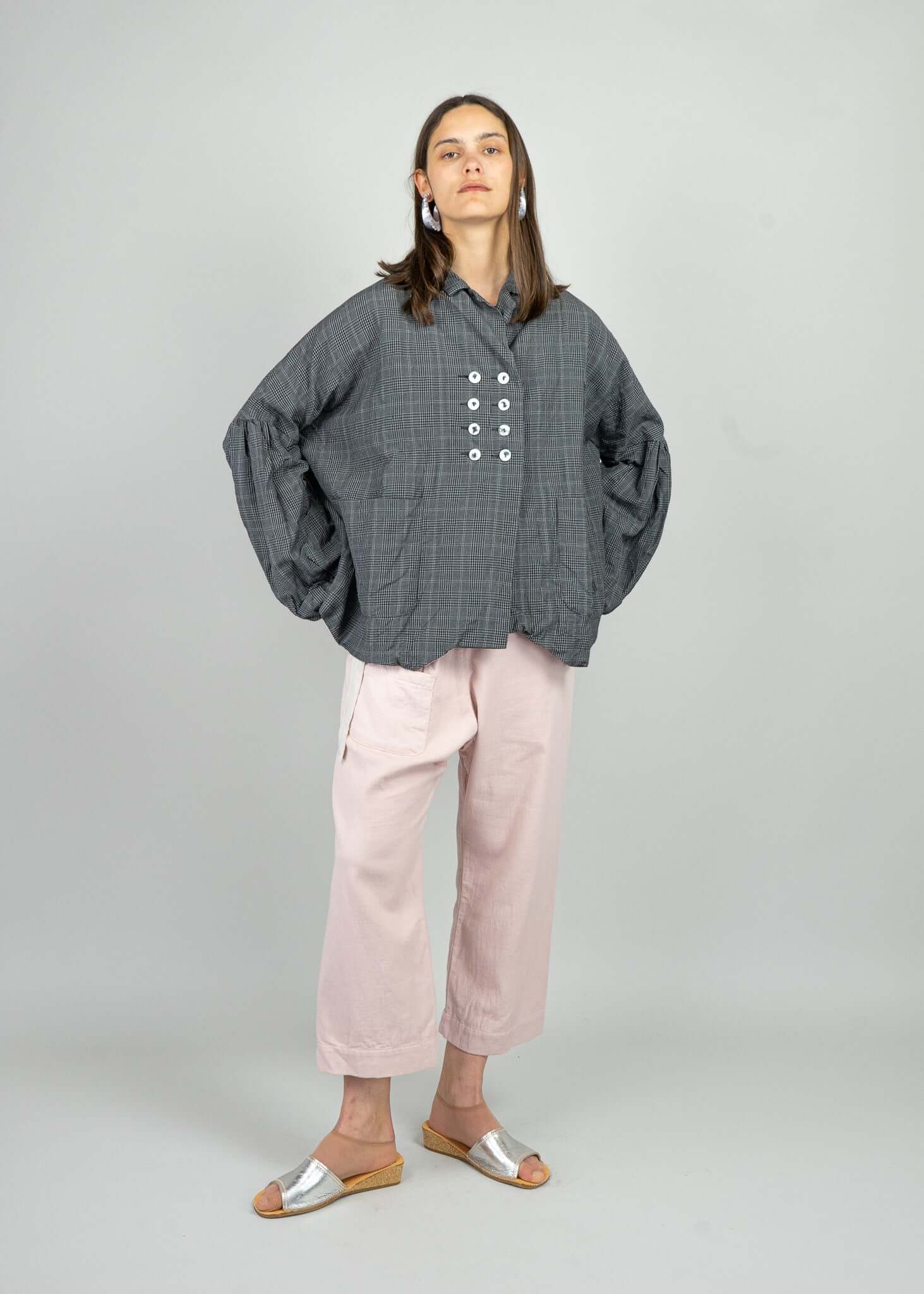 Jacke Pit Jacket Sula Grey Check