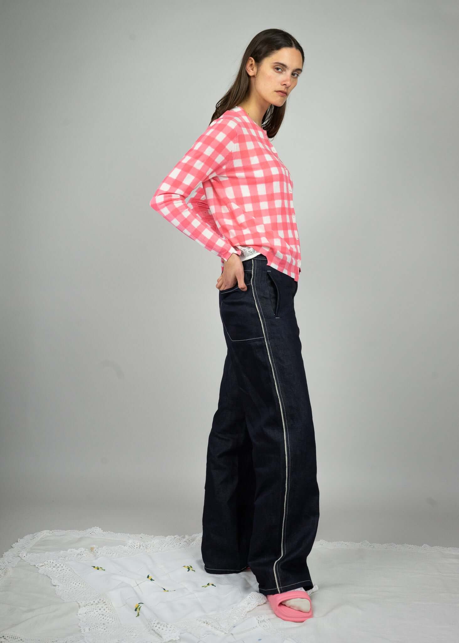 Antipast Knit Cardigan FC392C Pink