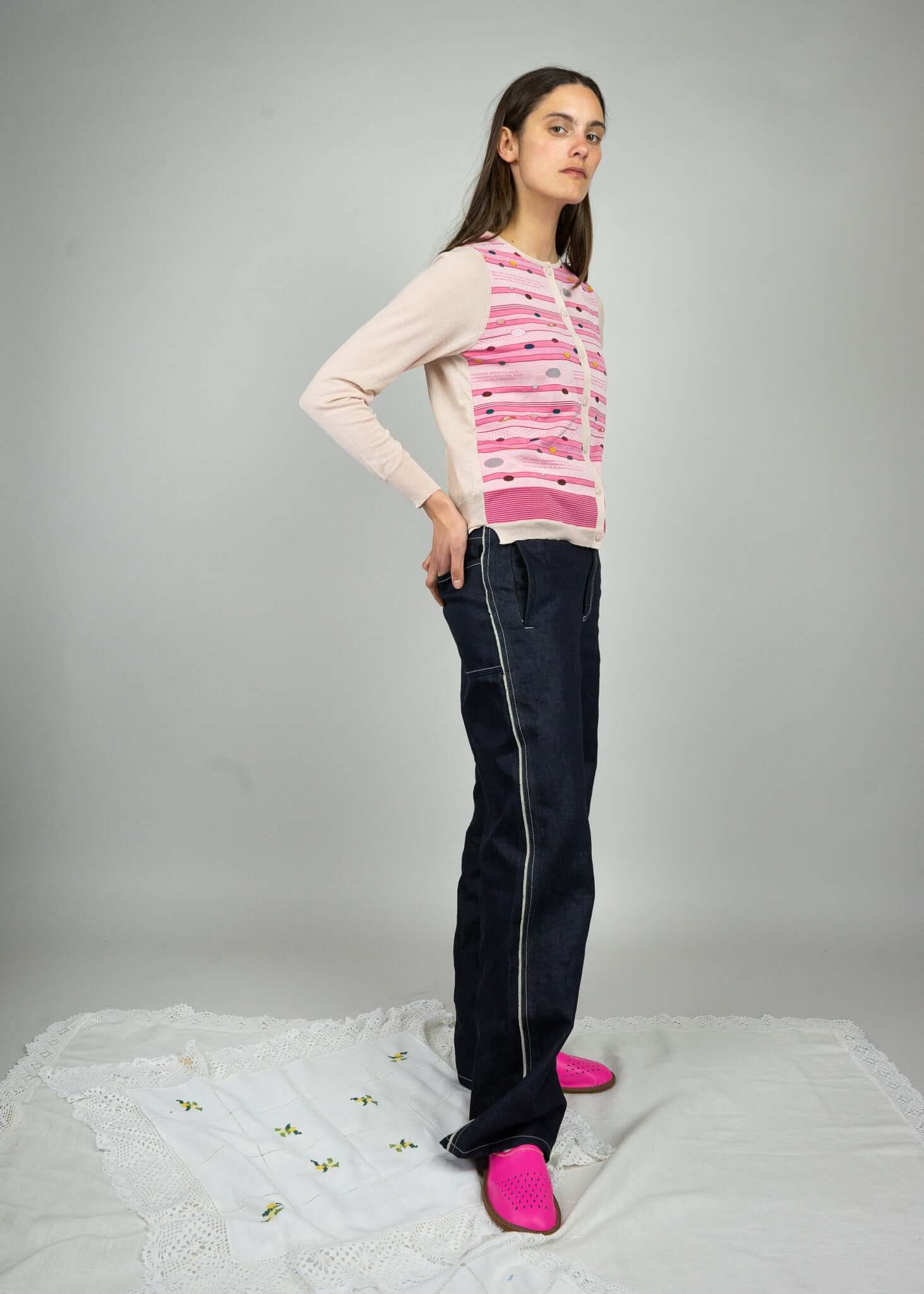 Antipast Knit Cardigan NF104-766 Pink