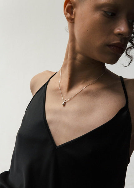 Saskia Diez-Teardrop Silver Necklace Short