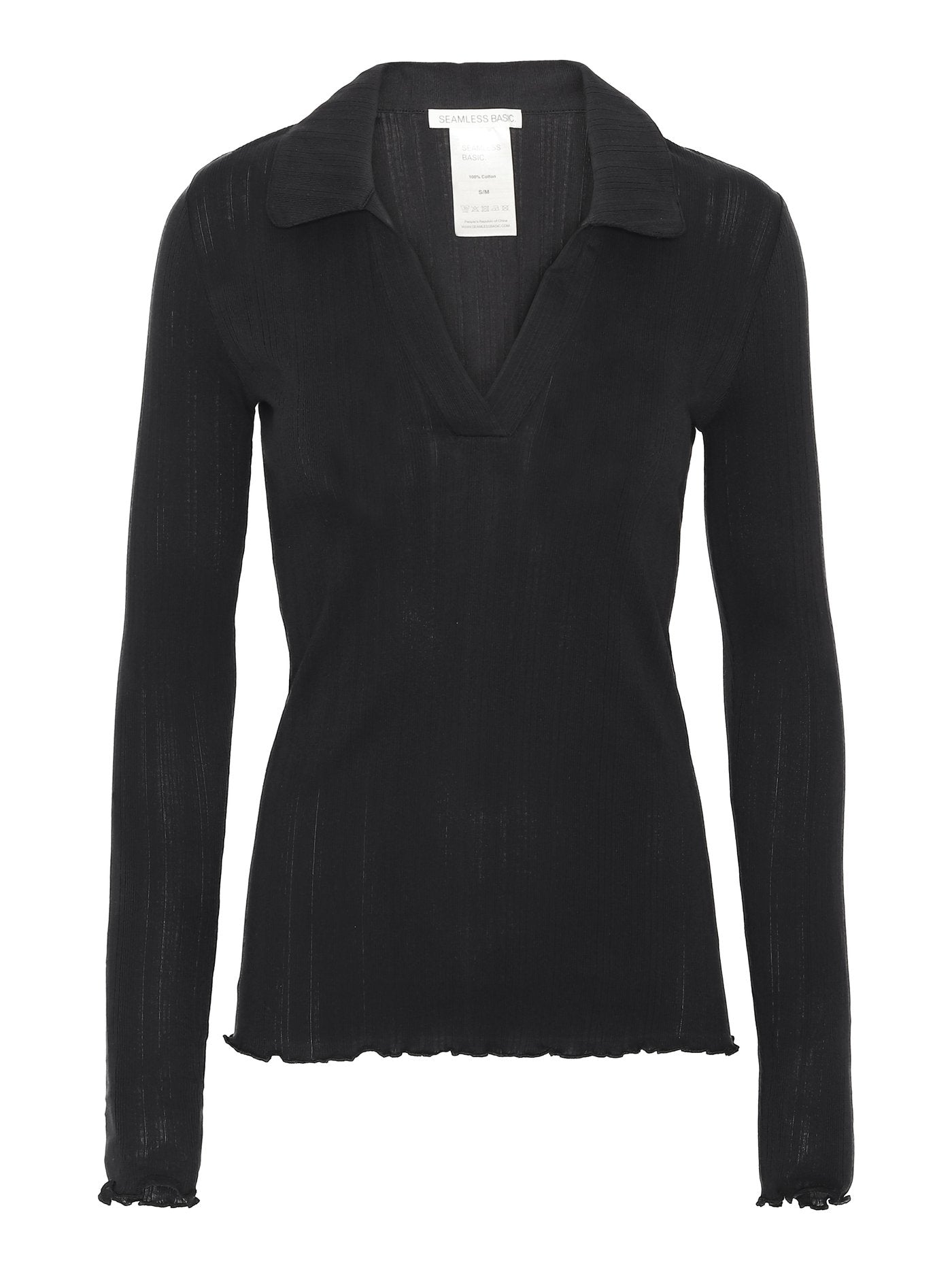Long Sleeve Mellow Polo Seamless Basic
